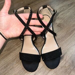 Kelly & Katie Black Strappy Heels